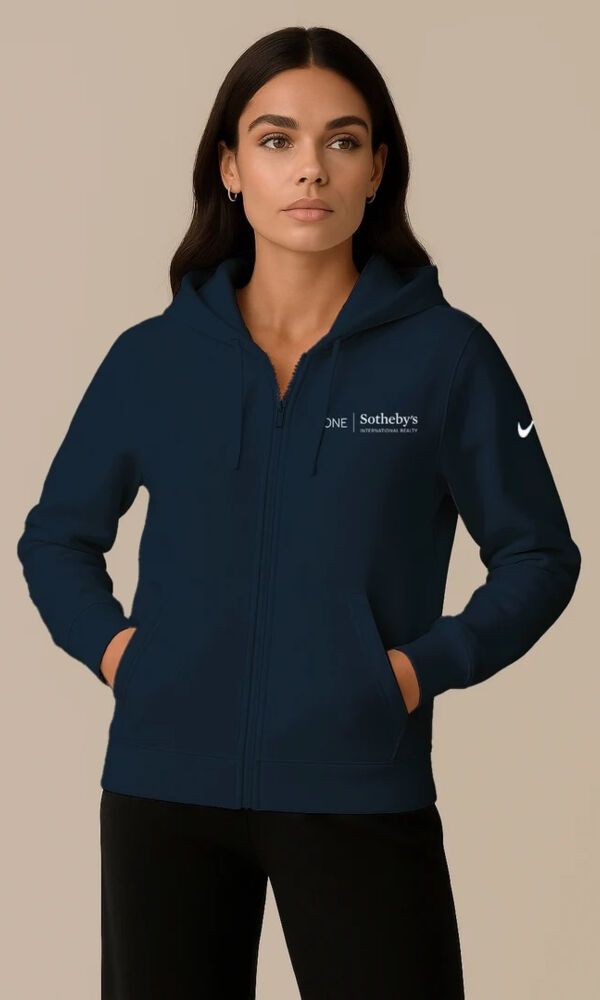  Women's Club Fleece Sleeve Swoosh Full Zip Hoodie Thumbnail