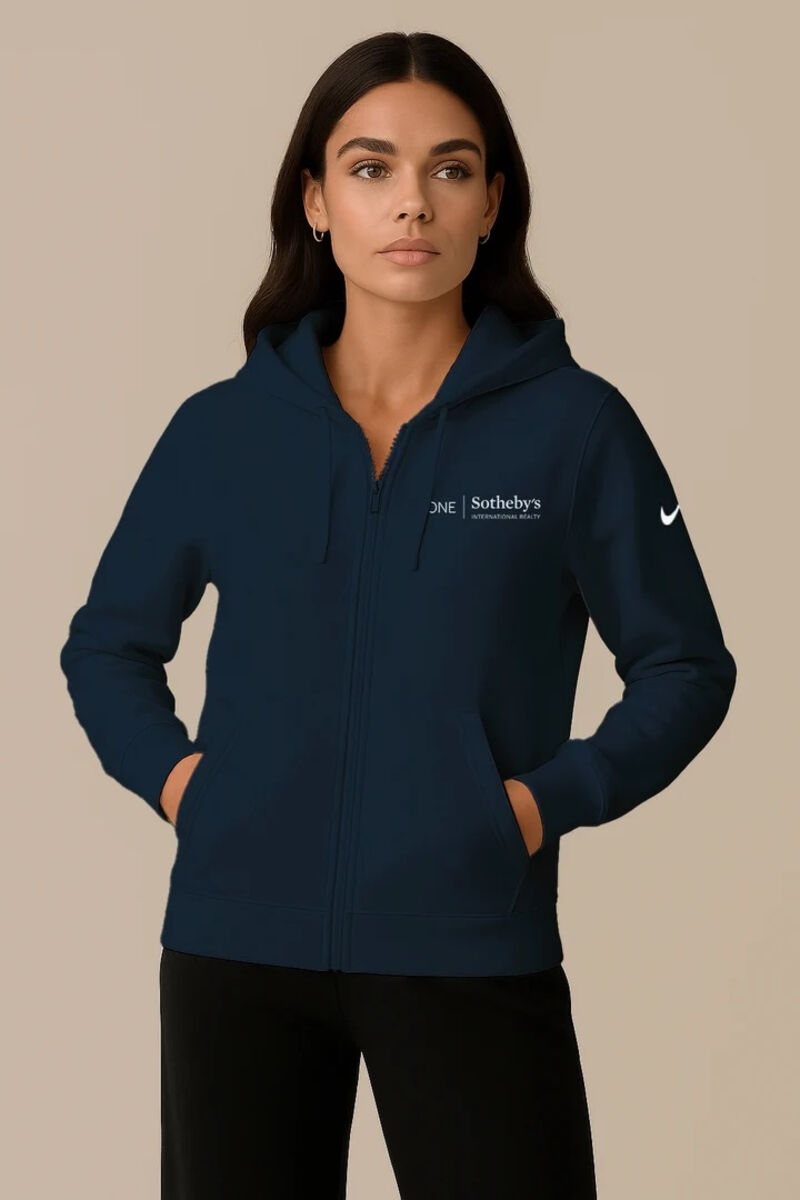  Women's Club Fleece Sleeve Swoosh Full Zip Hoodie Thumbnail