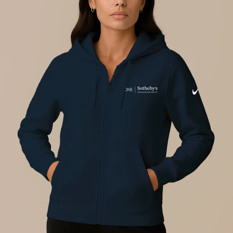  Women's Club Fleece Sleeve Swoosh Full Zip Hoodie Thumbnail